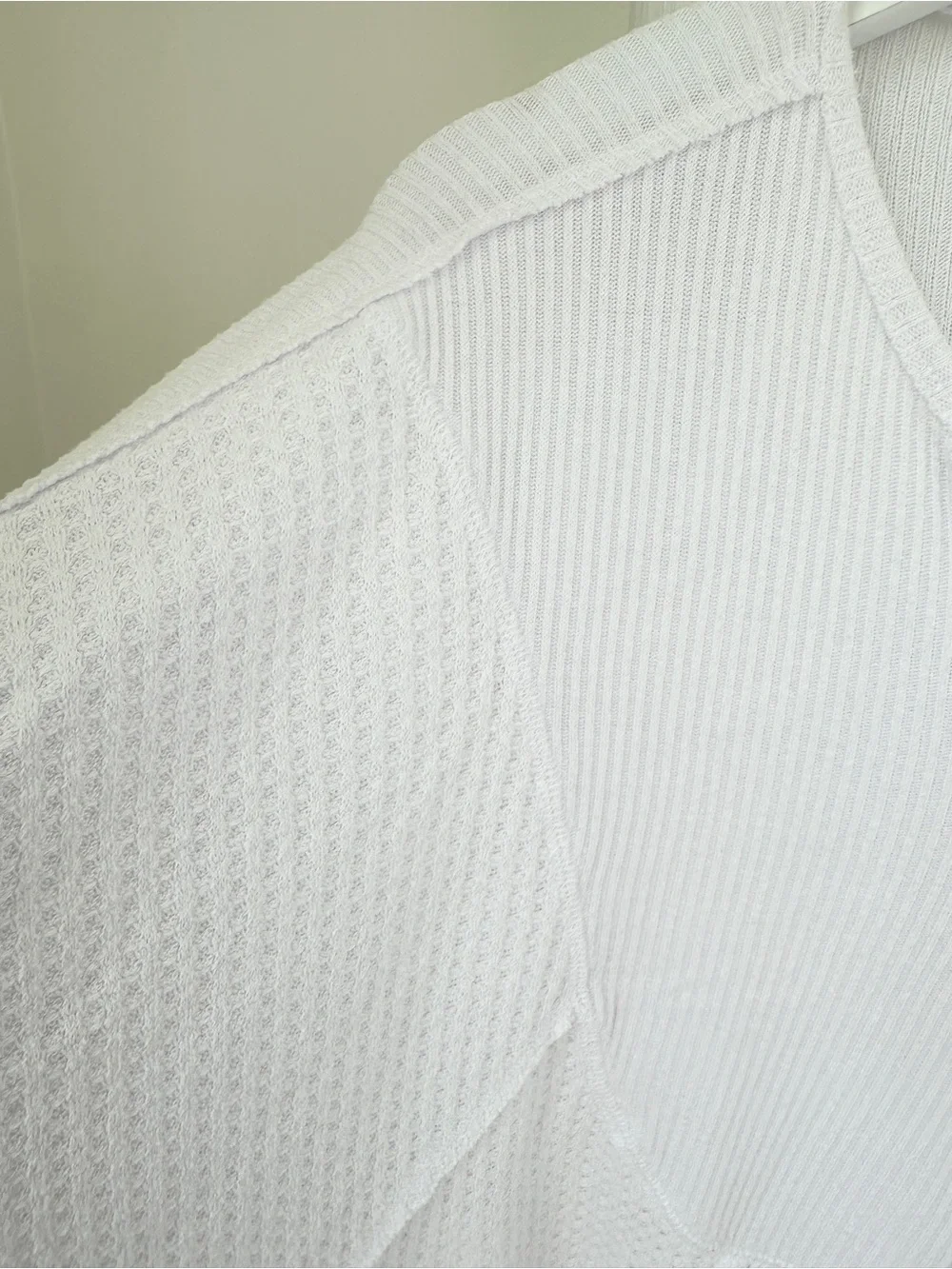 Free People Leo Henley Long Sleeve Tee Oversized White Size Medium